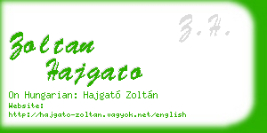 zoltan hajgato business card